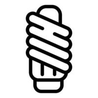 Lightning bulb waste icon outline . Small hazardous waste vector