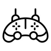 Game controller icon outline . Videogame joystick vector