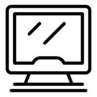 Gaming computer monitor icon outline . Videogame accessory vector