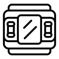 Gaming pad icon outline . Videogame controller vector