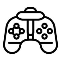 Joystick device icon outline . Game controller vector