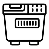 Automatic bread machine icon outline . Homemade bread device vector