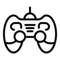 Gamepad controller icon outline . Videogame joystick vector