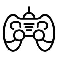 Gamepad controller icon outline . Videogame joystick vector