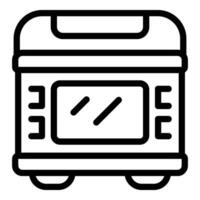 Bakery bread maker icon outline . Automatic baking device vector