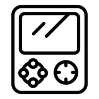 Handheld game icon outline . gaming vector