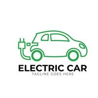 eléctrico coche logo icono diseño modelo vector