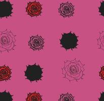 hand drawn rose seme less pattern design vector