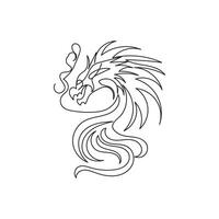 fire one line art, outline design on white background vector