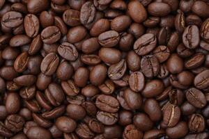 Coffee background, roasted coffee beans photo