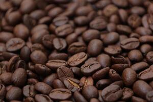 Coffee background, roasted coffee beans, brown coffee photo