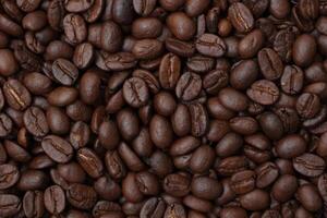 Coffee background, roasted coffee beans, brown coffee photo