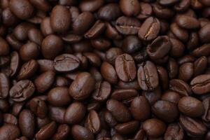 Coffee background, roasted coffee beans, brown coffee photo