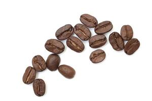 Roasted coffee beans background, brown coffee background photo