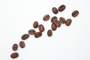 Coffee background, roasted coffee beans, brown coffee photo