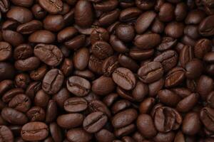 Coffee background, roasted coffee beans photo