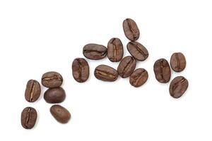 Roasted coffee beans background, brown coffee background photo