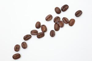 Coffee background, roasted coffee beans, brown coffee photo