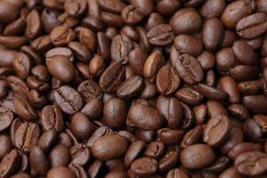 Coffee background, roasted coffee beans photo