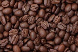 Coffee background, roasted coffee beans photo