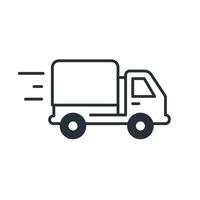 Delivery truck line icon. Delivery service, e-commerce. vector