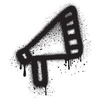 Spray Painted Graffiti Megaphone icon Sprayed isolated with a white background. illustration. vector