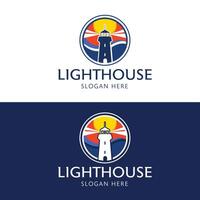 Lighthouse logo design vector