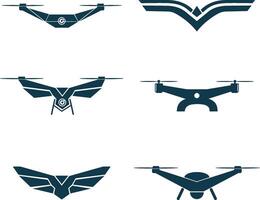 Simple Drone Silhouettes vector