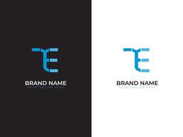 TE MODERN BUSINESS LOGO DESIGN vector