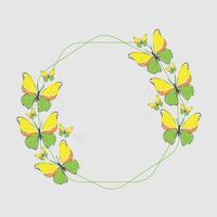 Butterfly colorful frame vector