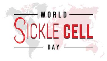 World Sickle Cell day observed every year in June. Template for background, banner, card, poster with text inscription. vector