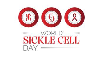 World Sickle Cell day observed every year in June. Template for background, banner, card, poster with text inscription. vector