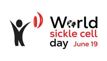 World Sickle Cell day observed every year in June. Template for background, banner, card, poster with text inscription. vector