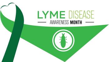 Lyme enfermedad conciencia mes observado cada año en mayo. modelo para fondo, bandera, tarjeta, póster con texto inscripción. vector