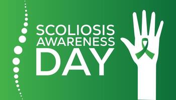 Scoliosis Awareness Day every year in June. Template for background, banner, card, poster with text inscription. vector