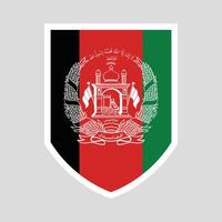 Afghanistan Flag in Shield Shape vector