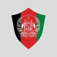 Afghanistan Flag in Shield Shape vector