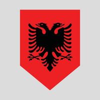 Albania Flag in Shield Shape Icon vector