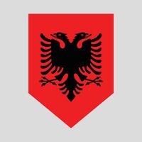 Albania Flag in Shield Shape Icon vector