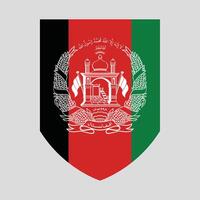 Afghanistan Flag in Shield Shape vector