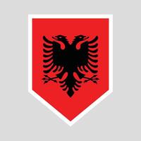 Albania Flag in Shield Shape Icon vector