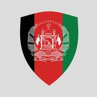 Afghanistan Flag in Shield Shape vector