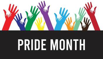 Pride Month observed every year in June. Template for background, banner, card, poster with text inscription. vector