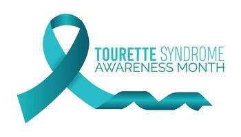 Tourettes Awareness Month observed every year in May. Template for background, banner, card, poster with text inscription. vector
