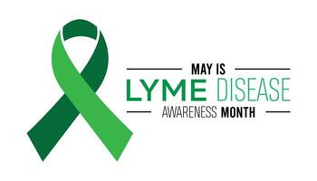 Lyme enfermedad conciencia mes observado cada año en mayo. modelo para fondo, bandera, tarjeta, póster con texto inscripción. vector