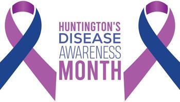 Huntington's Disease Awareness Month observed every year in May. Template for background, banner, card, poster with text inscription. vector