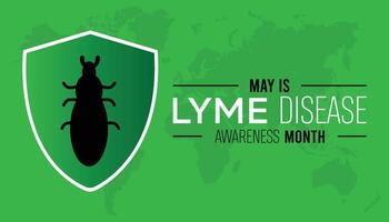 Lyme enfermedad conciencia mes observado cada año en mayo. modelo para fondo, bandera, tarjeta, póster con texto inscripción. vector