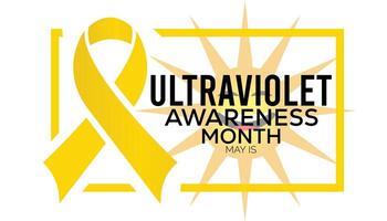 ultraviolet awareness month observed every year in May. Template for background, banner, card, poster with text inscription. vector