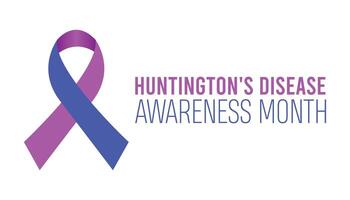 Huntington's Disease Awareness Month observed every year in May. Template for background, banner, card, poster with text inscription. vector