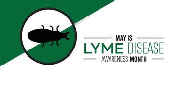 Lyme enfermedad conciencia mes observado cada año en mayo. modelo para fondo, bandera, tarjeta, póster con texto inscripción. vector